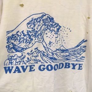 Wave goodbye distressed tee!! Only worn once!
